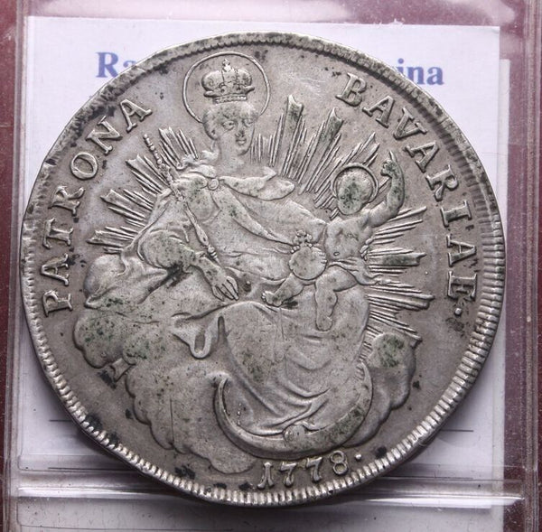 NL* BAVARIA CARLO TEODORO TALLERO DI CONVENZIONE IN ARGENTO 1778 super conserv