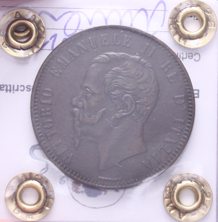 NL* VEII ITALIA 10 CENTESIMI RAME 1866 TORINO BB/SPL Perizia Filisina Massimo