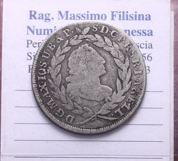 NL* GERMANIA BAVIERA MAXIMILIAN 20 KREUZER ARGENTO 1766 buona conservazione