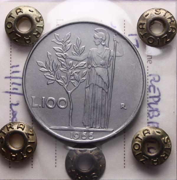 NL* Italia Repubblica 100 LIRE MINERVA 1966 FDC Perizia Straziota Michele