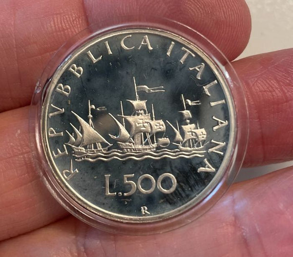 NL* ITALIA 500 Lire Argento 3 Caravelle 1994 FS PROOF da Divisionale Zecca in ob