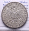 NL* GERMANIA DEUTSCHE REICH PRUSSIA WILHEM II 3 MARCHI Argento 1912 A eccellente