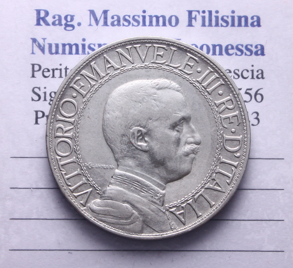 NL* VEIII Italia 2 LIRE ARGENTO 1908 QUADRIGA VELOCE come da foto