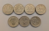 NL*REGNO UNITO Lotto 7 pezzi 1 POUND / STERLINA 1983-1984-1985-2004 come da foto