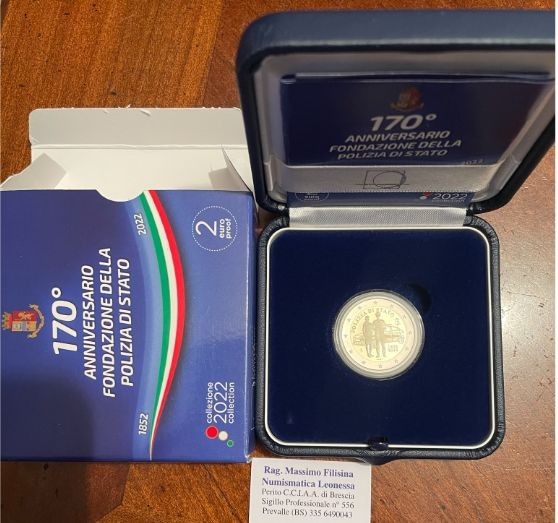 NL* ITALIA Repubblica 2 EURO 2022 170° Anniversario POLIZIA DI STATO Proof set