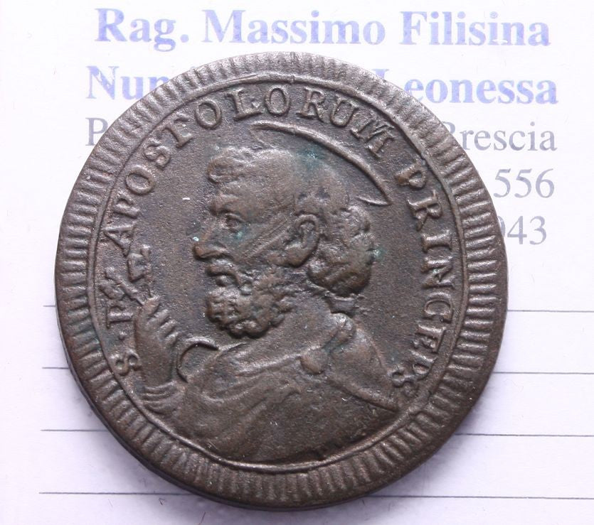 NL* STATO PONTIFICIO ROMA Sanpietrino 2 BAIOCCHI E MEZZO 1797 eccellente