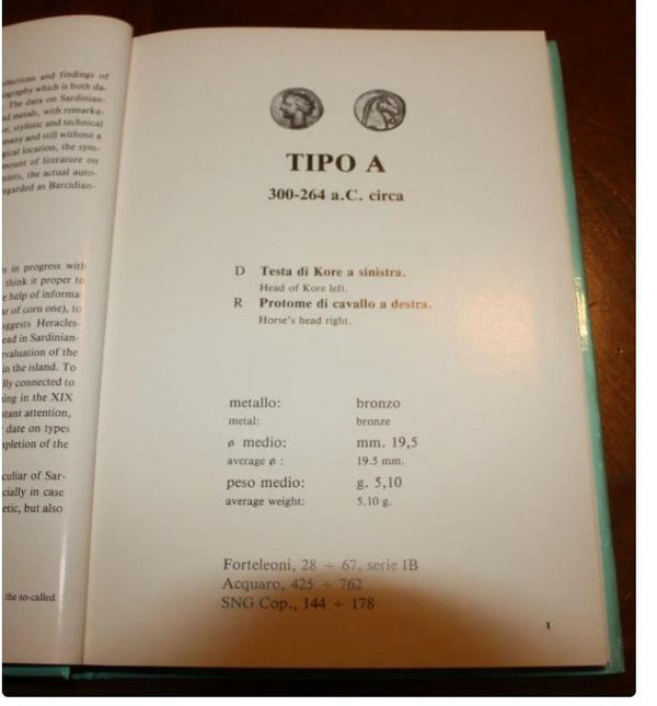 NL* Libro Sardegna Le Monete Sardo Puniche di Enrico Piras Montenegro Edizioni