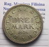 NL* GERMANIA WEIMAR 3 REICHS MARK 1924 A 3 Marchi Argento rara e super conservaz