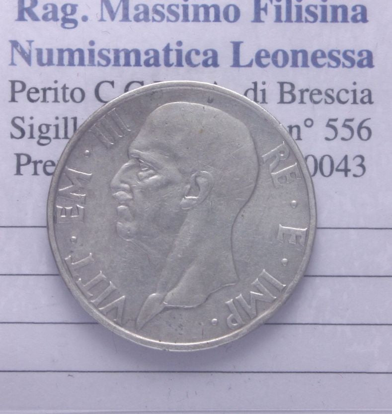 NL* VEIII 5 LIRE ARGENTO FECONDITA' 1936 XIV Eccellente conservazione