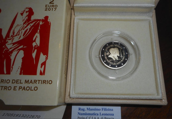 NL* VATICANO 2 EURO 2017 MARTIRIO SANTI PIETRO E PAOLO Proof set zecca