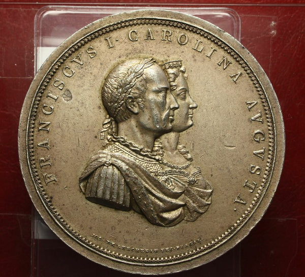 NL * AUSTRIA FRANCIS I Medal 1833 Imperial Visit to Prague RARE gr 70.95 m58