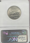 NL* VEIII Italia 50 CENTESIMI LEONI 1920 contorno LISCIO MS63 SLAB NCG USA