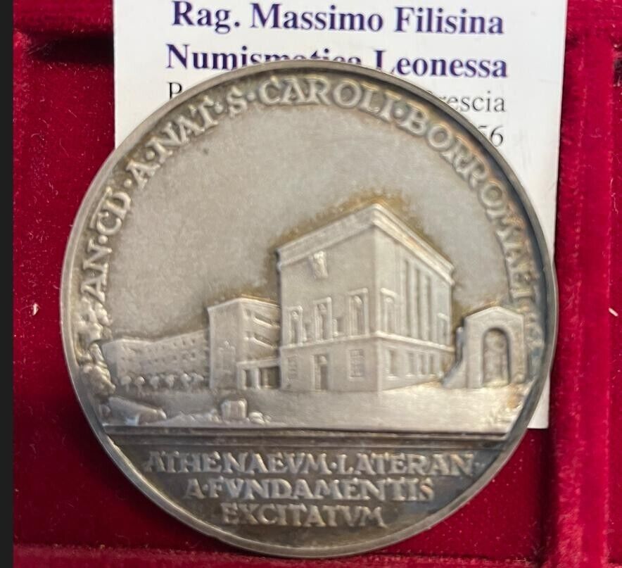 NL* ROME POPE PIUS XI Silver Medal 1938 XVII LATERAN UNIVERSITY