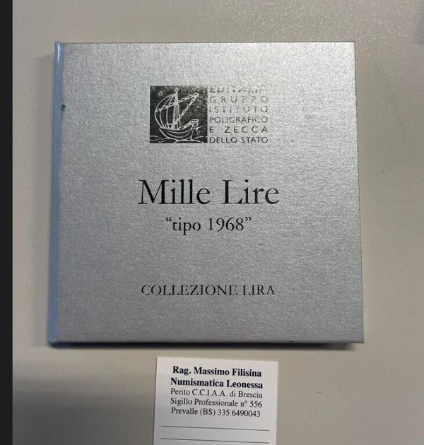EN* EDITALIA IPZS Group Lira Collection ONE THOUSAND LIRE Type 1968 in SILVER SET