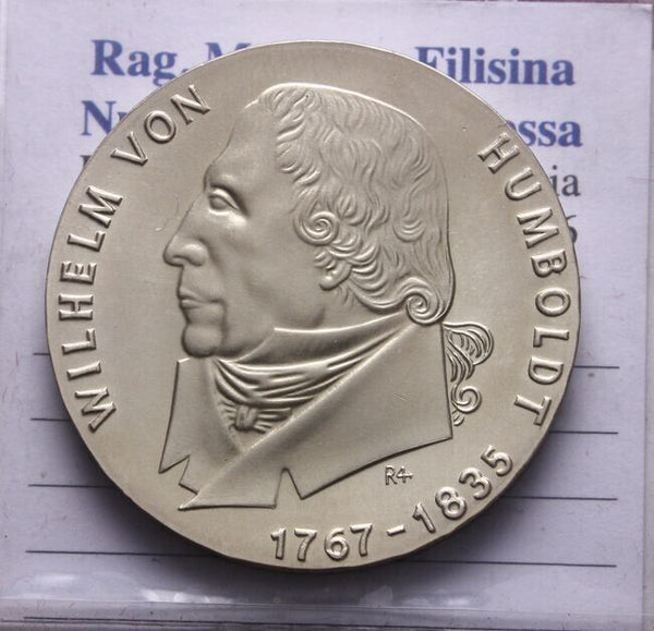 NL* D.D.R. EAST GERMANY 20 DM SILVER 1967 WILHELM VON HUMBOLDT FDC - Unc