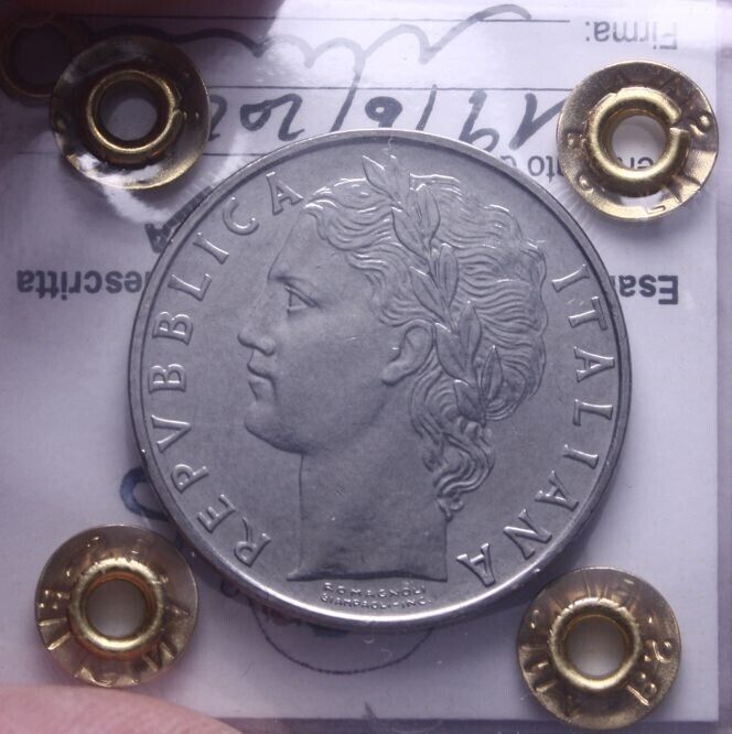 NL* ITALY Republic 100 LIRE MINERVA 1967 UNC Filisina Massimo appraisal