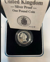 NL* GB UK ELISABETTA II 1 ONE POUND SILVER Argento 1988 PROOF in set Royal Mint