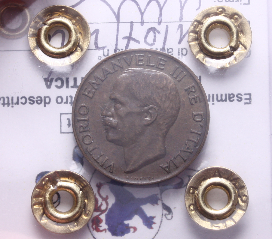 NL*VEIII Italia 5 CENTESIMI SPIGA 1936 QFDC Perizia Filisina Massimo * 2