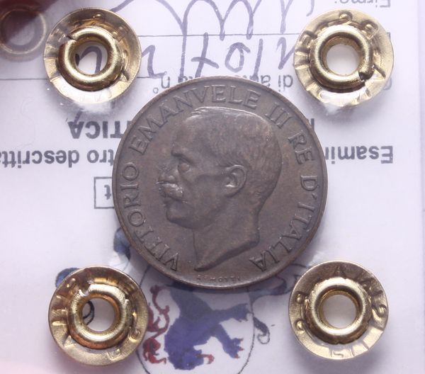 NL*VEIII Italia 5 CENTESIMI SPIGA 1936 QFDC Perizia Filisina Massimo * 2