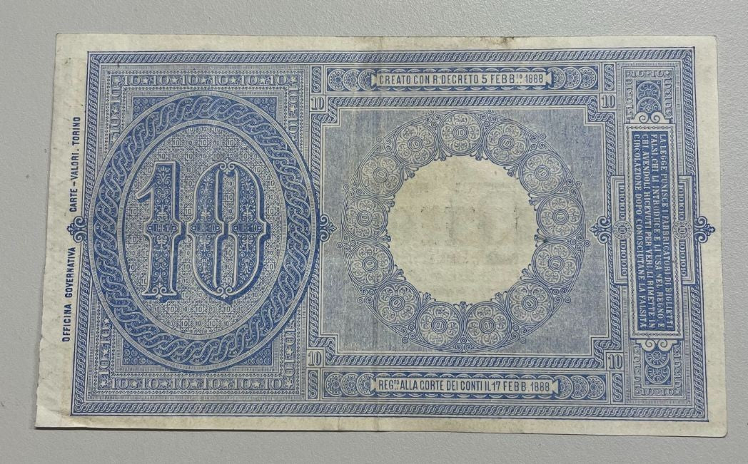 NL* UMBERTO I Biglietto di STATO DA 10 LIRE 21 Settembre 1902 1326-022536