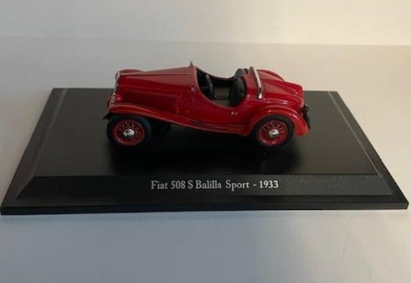 NL* MODELLINO auto FIAT 508 S BALILLA SPORT 1933 Scala 1:43 rossa come foto