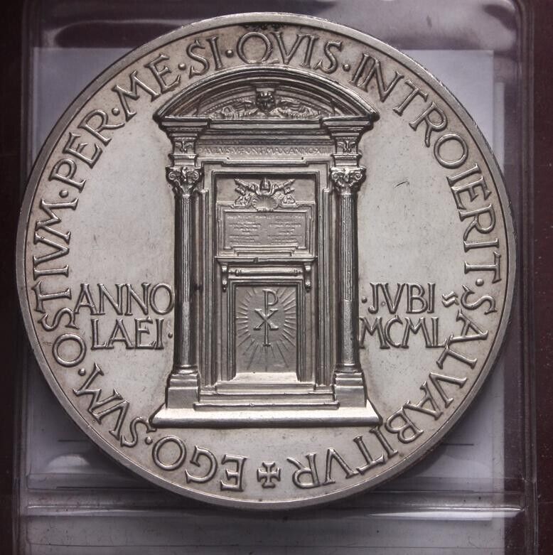 NL* ROME PIUS XII Silver Medal 1950 HOLY YEAR THE HOLY DOOR