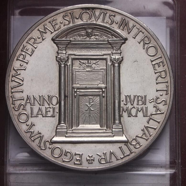 NL* ROME PIUS XII Silver Medal 1950 HOLY YEAR THE HOLY DOOR