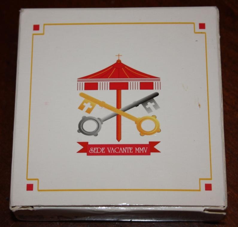 NL* Città del VATICANO 5 Euro ARGENTO 2005 SEDE VACANTE PROOF Set zecca