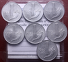 NL* Italia Lotto 7 pezzi 1 LIRA 1953 54 55 57 58 58 59 CORNUCOPIA super cons.