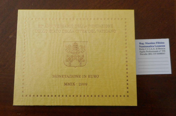 NL* VATICAN Benedict XVI Divisional 2009 8 euro values FDC mint