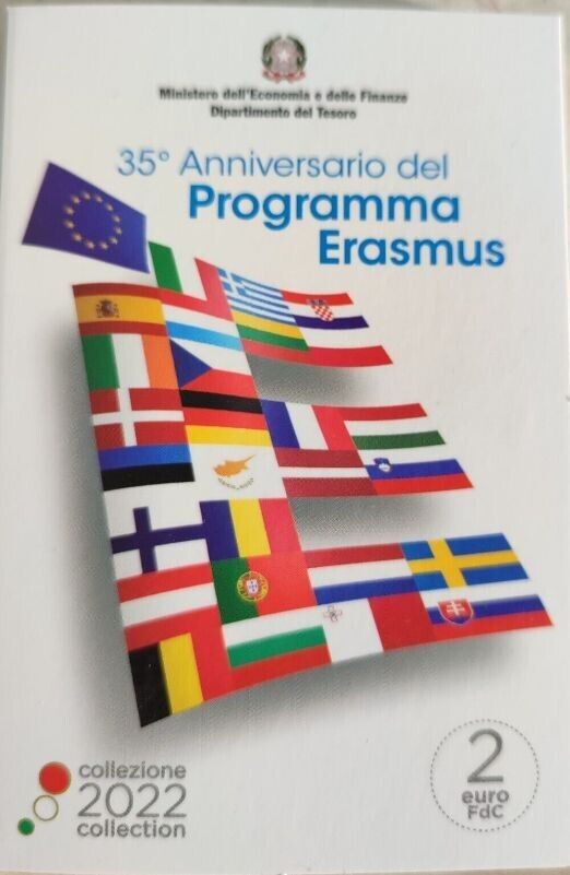 NL* ITALY 2 EURO 2022 ERASMUS PROGRAM FDC mint set perfect