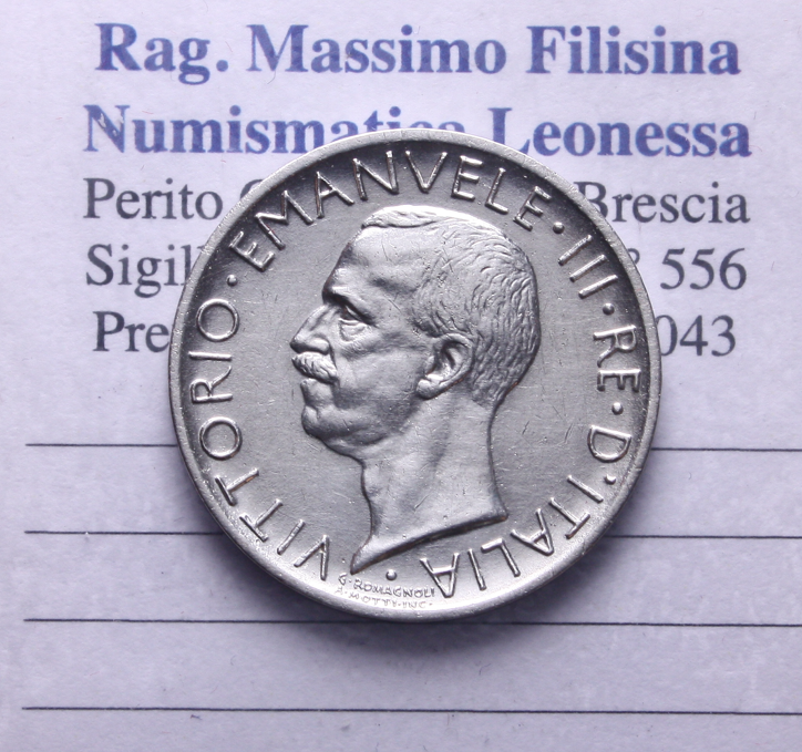 NL* VEIII Italia 5 Lire ARGENTO AQUILOTTO 1928 RARA * 1 rosetta come da foto