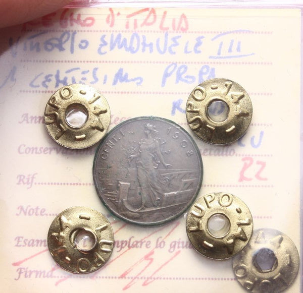 NL* VEIII ITALIA 1 Centesimo PRORA 1908 MOLTO RARO Q.SPL Perizia Lupo Ruggiero