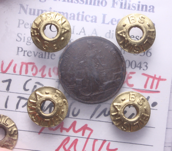 NL* VEIII Italia 1 CENTESIMO 1911 ITALIA SU PRORA RARA BB/SPL Perizia Filisina