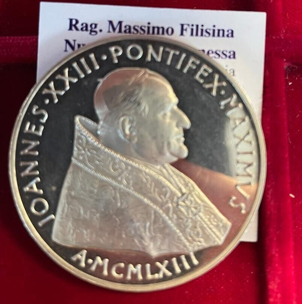 NL* ROME Pope JOHN XXIII Silver Medal 1963 POPE Receives Balzan Prize 2