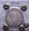 NL* VEII 2 LIRE ARGENTO STEMMA 1863 NAPOLI SPL+ Perizia Sintoni Gabriele