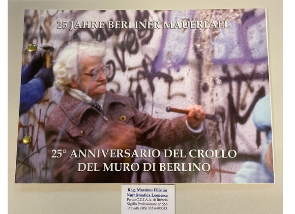 NL* VATICAN FRANCIS 2 Euro 2014 YEAR OF THE FALL OF THE BERLIN WALL PHILATELIC FOLDER