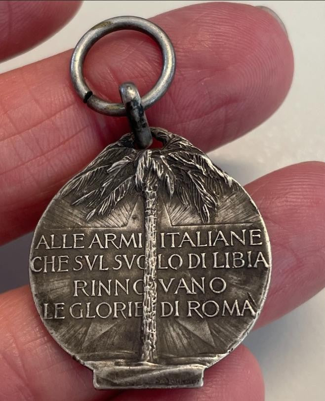 NL* ITALIA Roma Medaglia Argento VEIII 1911 1912 Alle Armi sul suolo di Libia