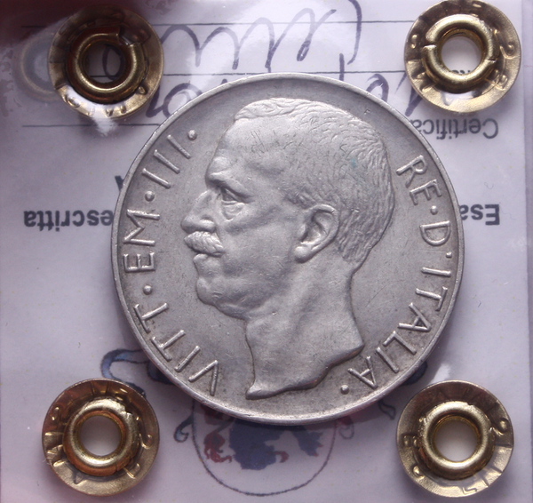 NL* VEIII 10 LIRE Argento BIGA 1926 RARO BB Perizia Filisina Massimo