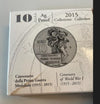 NL* ITALIA 10 EURO Argento 2015 CENTENARIO PRIMA GUERRA MONDIALE PROOF set AR*