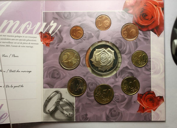 NL * BELGIUM Divisional EURO 2003 MARIAGE MARRIAGE 9 STAMPS UNC - B UNC