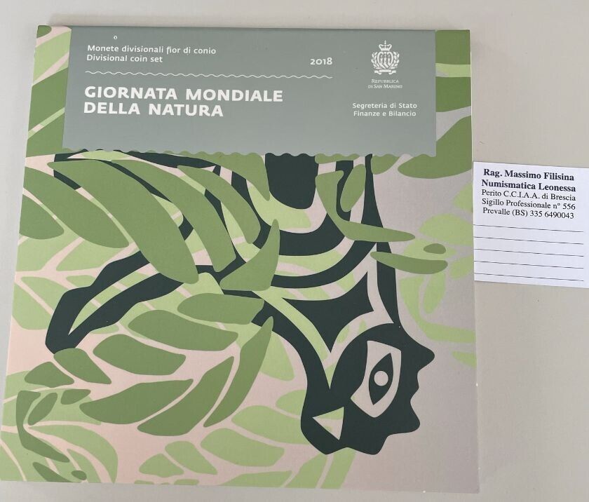 NL*San Marino Divisional Series 2018 9 Values ​​5 EURO Silver NATURE DAY BU