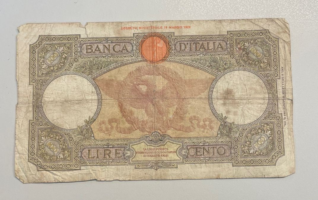 NL* BANCA D'ITALIA Banconota 100 LIRE ROMA GUERRIERA 24 GENNAIO 1942 B794