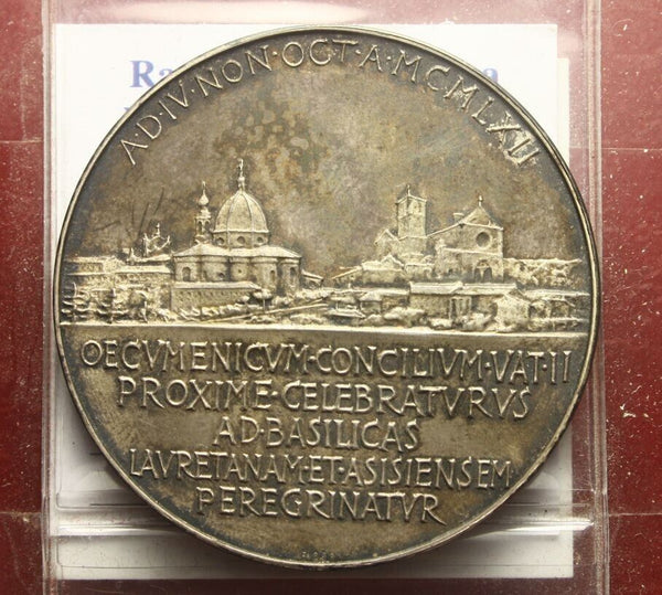 NL* ROME Pope JOHN XXIII Annual Silver Medal 1963 V Loreto and Assisi pat 