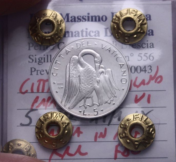 NL* ROMA PAOLO VI SERIE 8 PROVE Pattern IN ARGENTO 1971 IX 8 Valori FDC Perizia