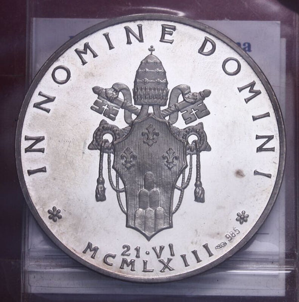 NL* ROME Vatican PAUL VI Silver Medal 1963 I IN NOMINE DOMINI FDC