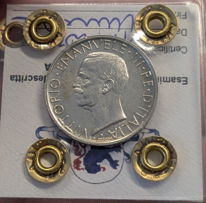 NL* VEIII Italia 5 LIRE ARGENTO AQUILOTTO 1930 QFDC/FDC Perizia Filisina M.