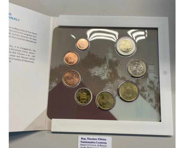 NL* SAN MARINO Divisionale 2020 8 VALORI IN EURO FDC SET zecca
