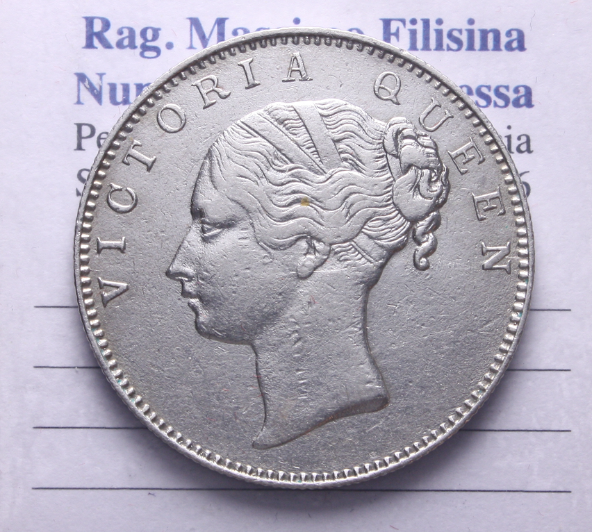 NL* INDIA BRITANNICA REGINA VITTORIA 1 Rupia ONE RUPEE 1840 come da foto