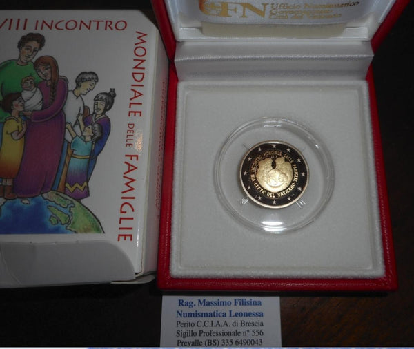 NL* VATICANO 2 EURO 2015 INCONTRO MONDIALE DELLE FAMIGLIE Proof set zecca